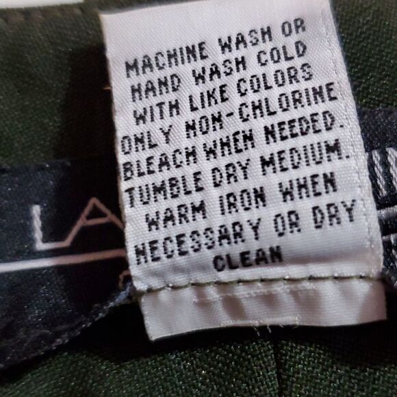 LARRY LEVINE SPORT, NOT WORN, SIZE 12, GREEN WOMEN'S PANTS, - Picture 7 of 11